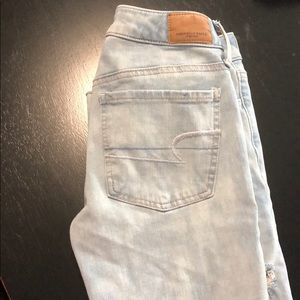 American eagle super stretch light wash jeans